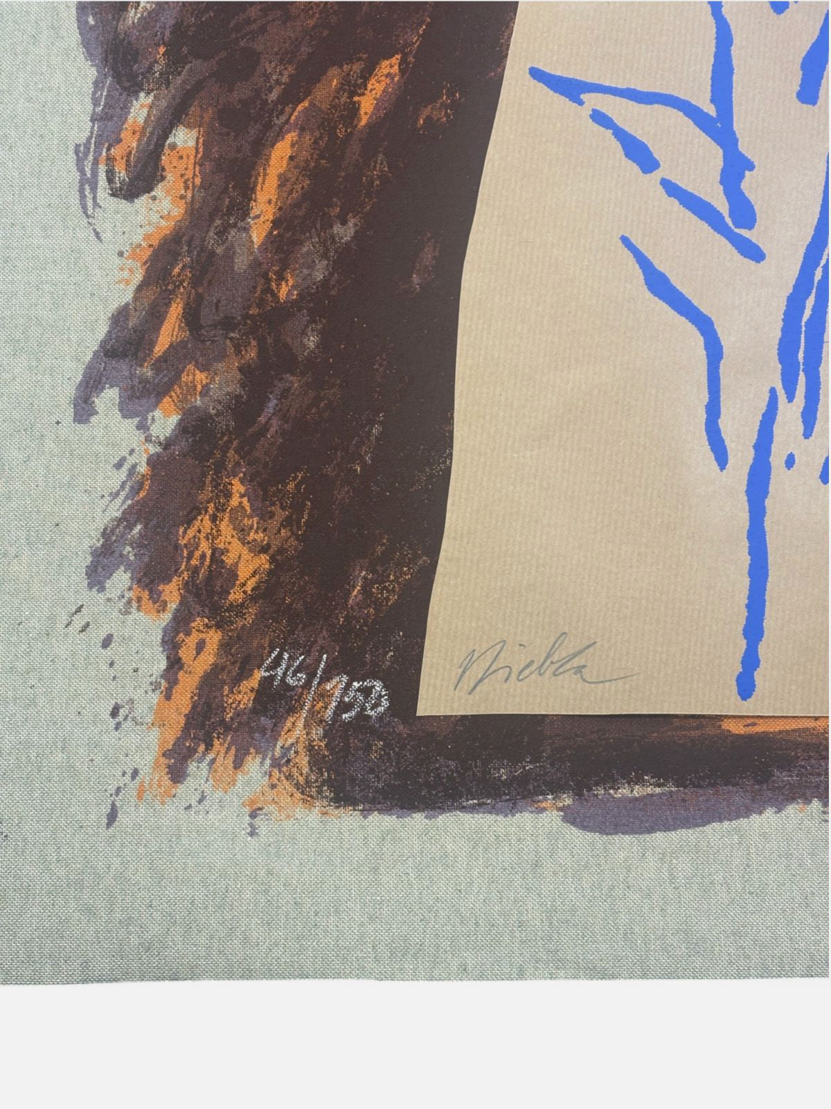 Josep Álvarez Niebla "Ofrena" 1991, Limited Signed Unframed Wall Art, 60Lx50W cm