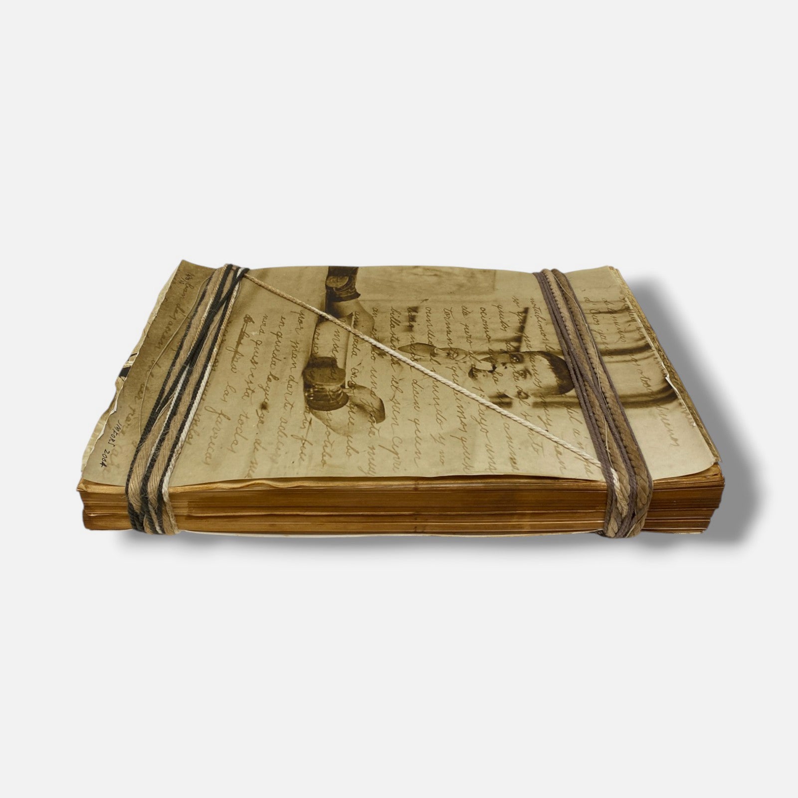 José Manuel Fors "Atados de memoria "B" 2004 Book Collage Fine Art