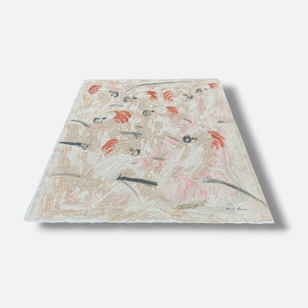 Hunt Slonem "Cockatoos" 2001 Limited Signed Wall Art, 109 x 87 cm