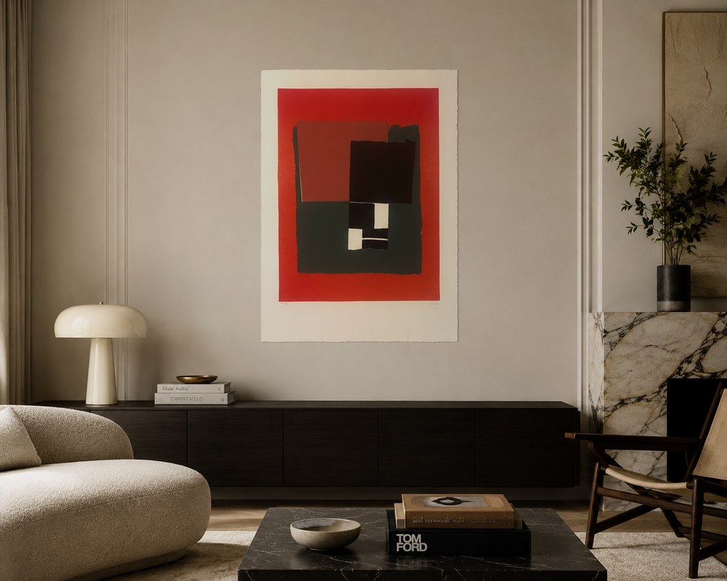 Gerardo Aparicio Yagüe "Geografia I" H.C. Limited Signed Fine Wall Art 76Lx56Wcm