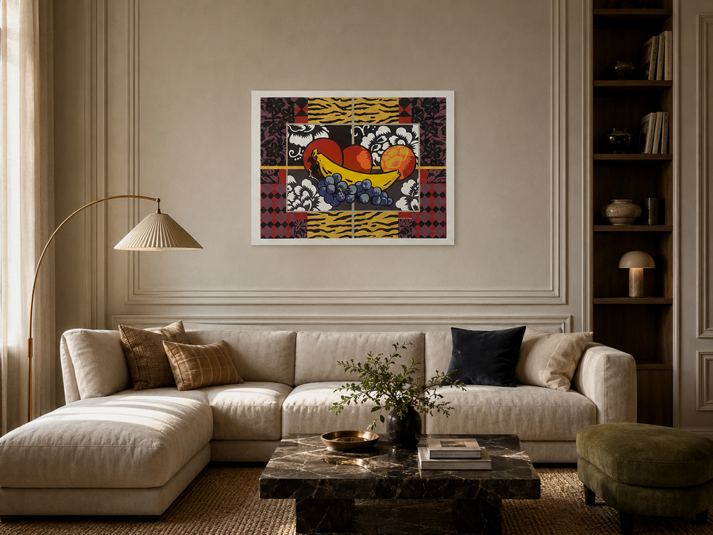 Mª Luisa Sanz García Muro ''Bodegón Rojo'' /75 2000 Limited Signed Art 54Lx73Wcm