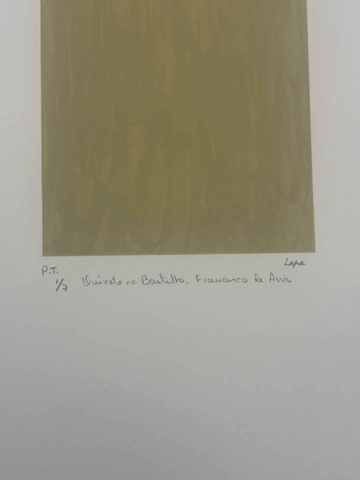 Álvaro Lapa "Francisco de Asís" P.T. 2005 Limited Signed Wall Art, 100L x 70W cm