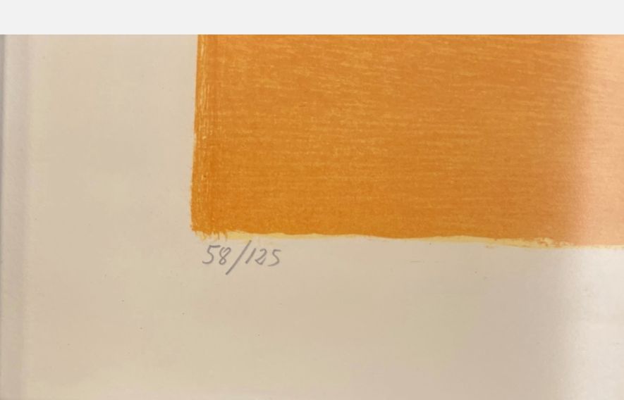Manuel Alcorlo "Naranja" 1987 Limited Signed Framed Fine Wall Art Print