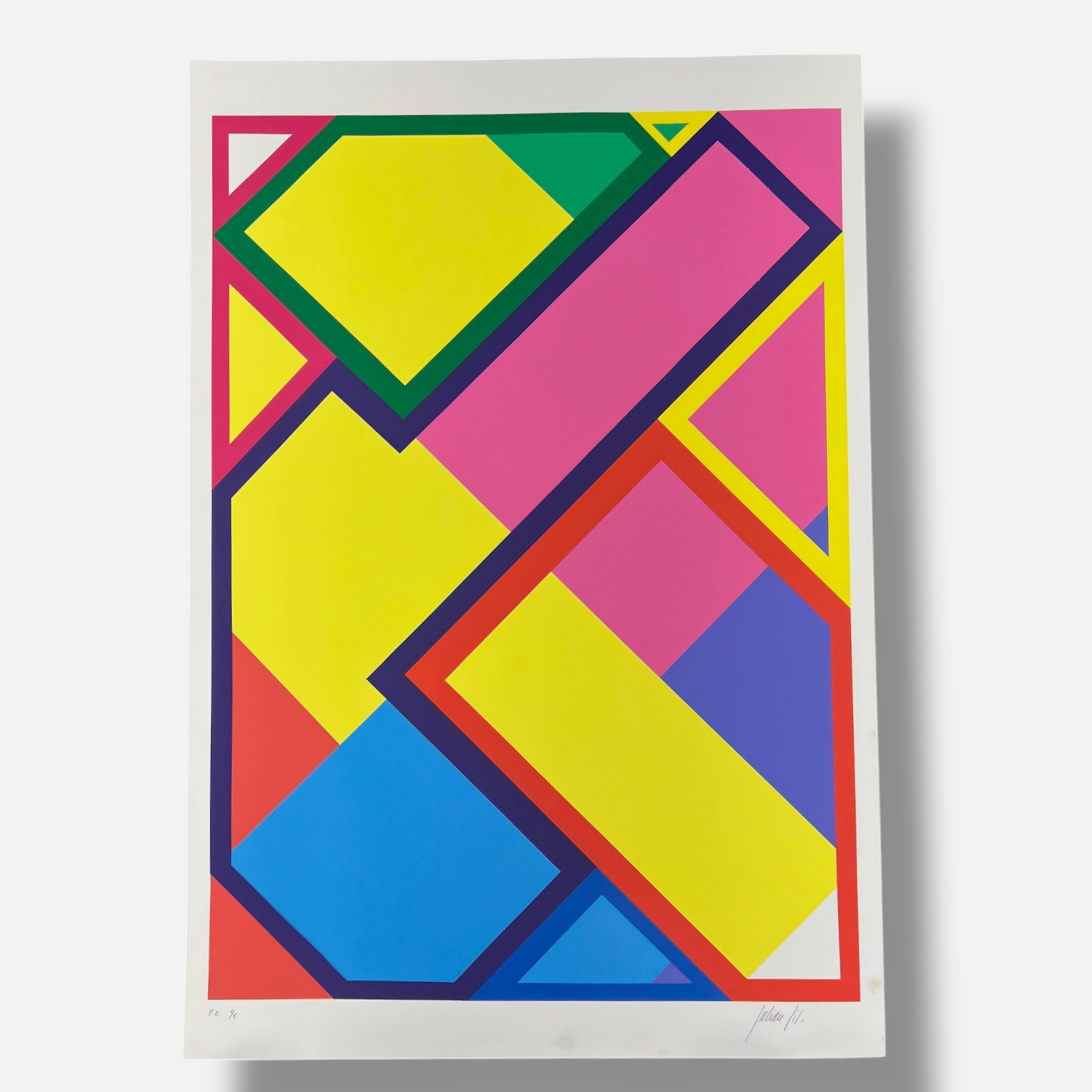 Julián Gil Martínez "Variaciones de raiz cuadrada II" B.A.T Signed Wall Art