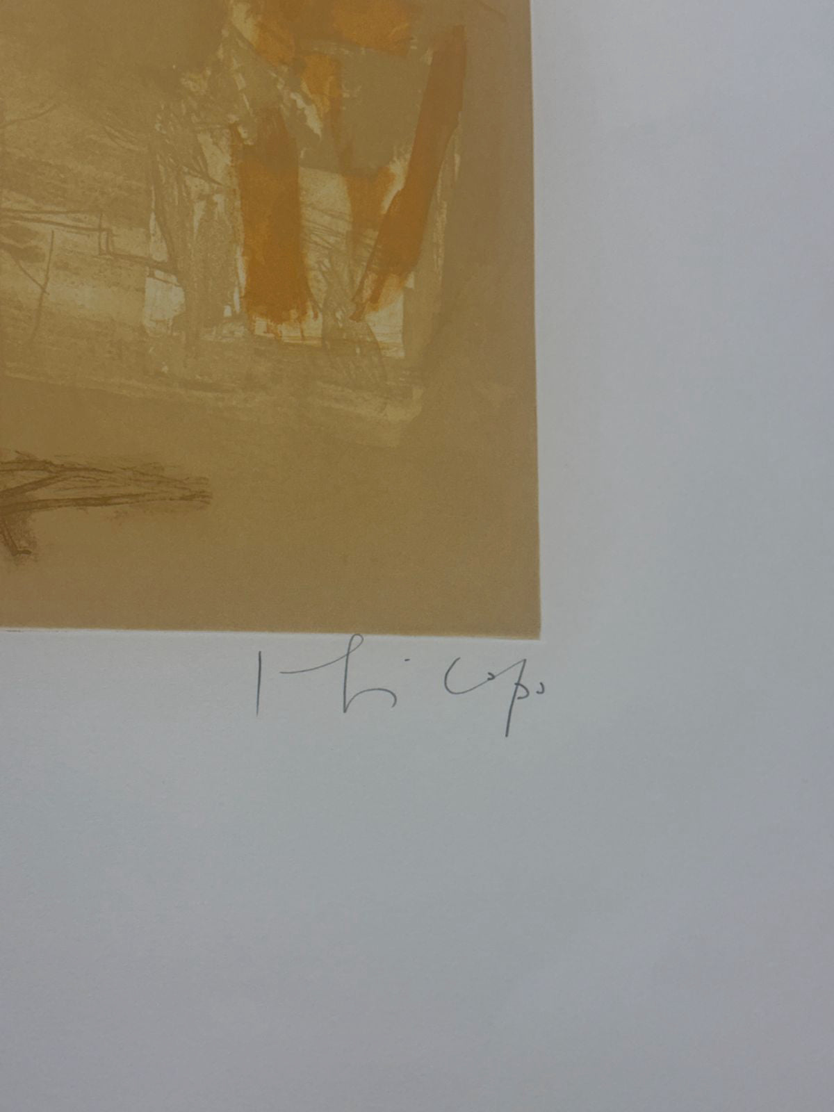Joaquín Capa Eiriz "Profile on Ocher" /65 Limited Signed Fine Wall Art 56L x 76W