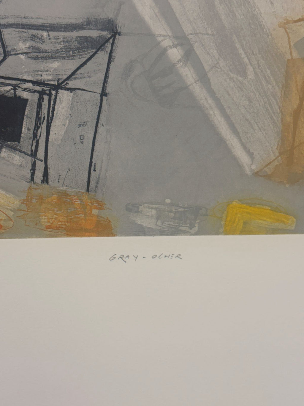 Joaquín Capa Eiriz "Gray - Ocher" /65 Limited Signed Fine Wall Art, 56L x 76W cm