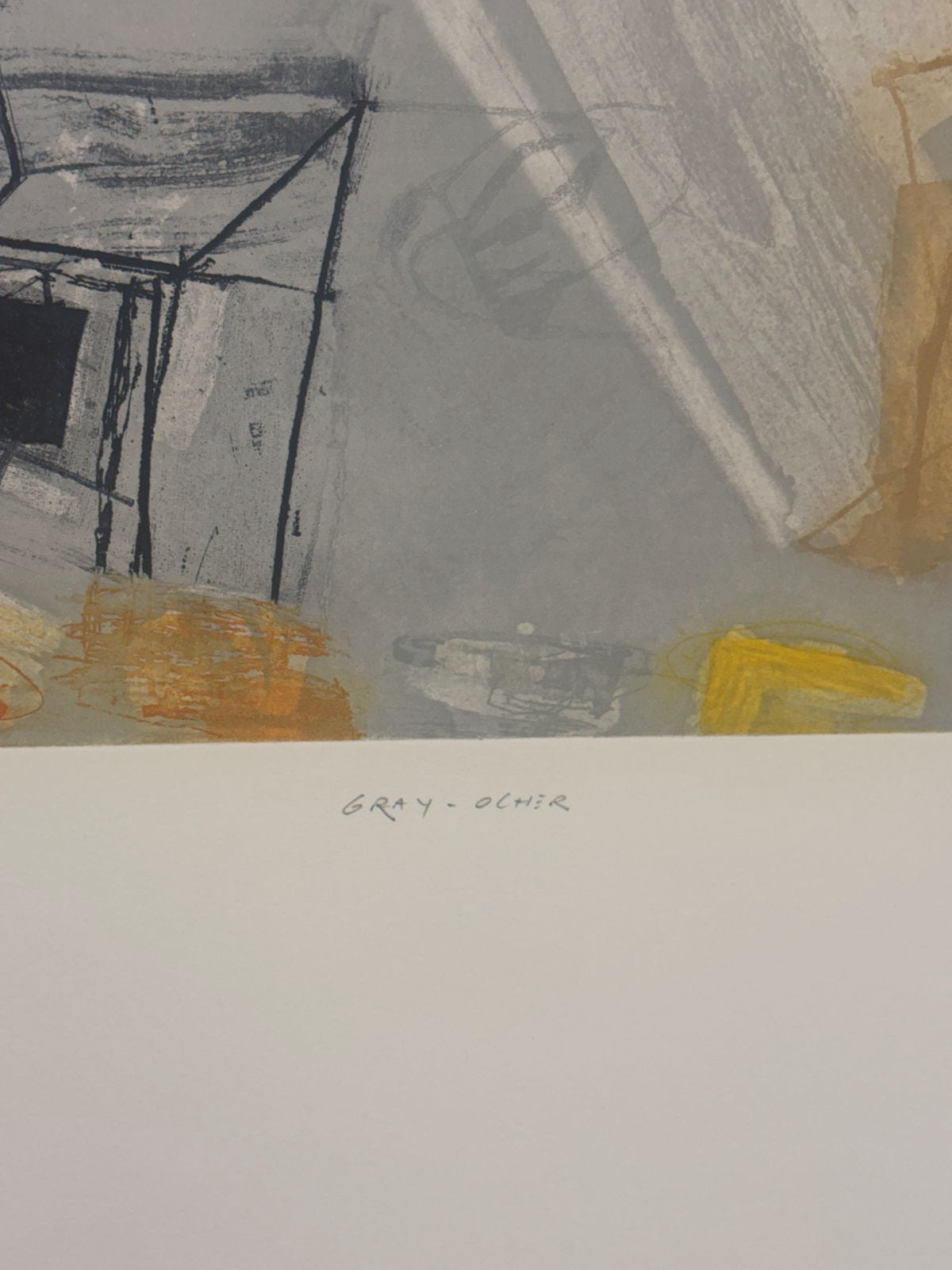 Joaquín Capa Eiriz "Gray - Ocher" /65 Limited Signed Fine Wall Art, 56L x 76W cm