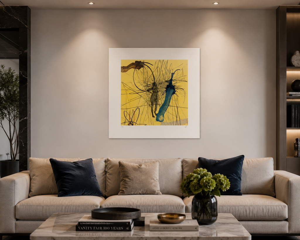 Carlos de Paz Simón "Series Sus Ruidos VII" 2006 Limited Signed Wall Art 70Lx70W