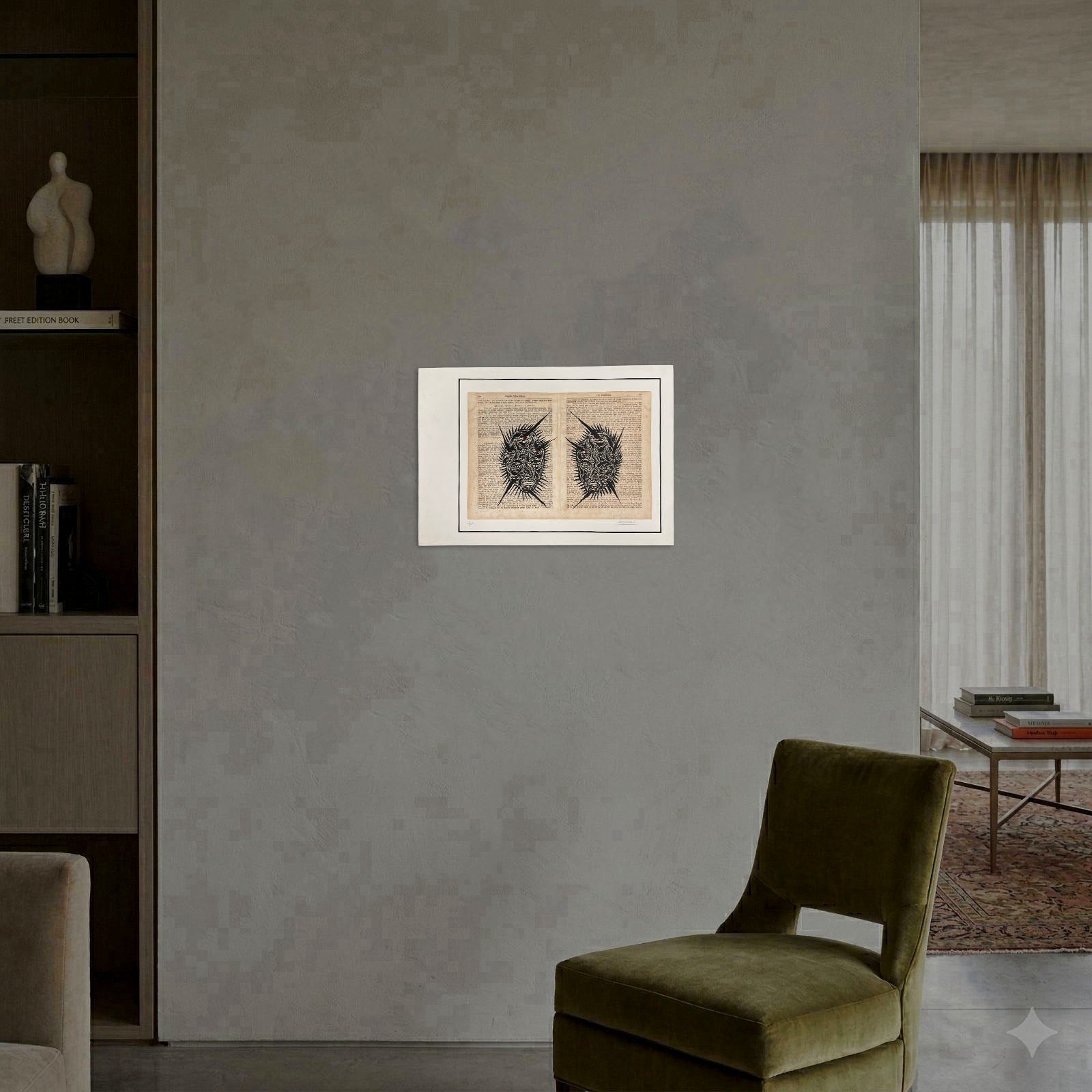 Carlos Capelán "Mascaras" Limited Signed Fine Wall Art / 50 x 34 cm