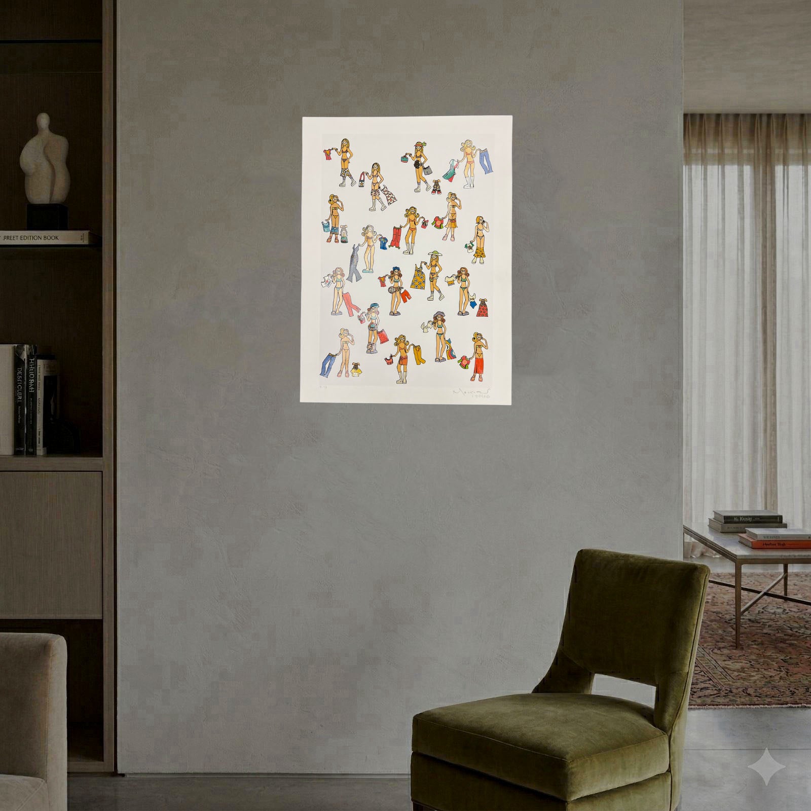 Nelson Leirner "Streep-Tease" P.T. 2005, Fine Wall Art Print | 80 x 60 cm