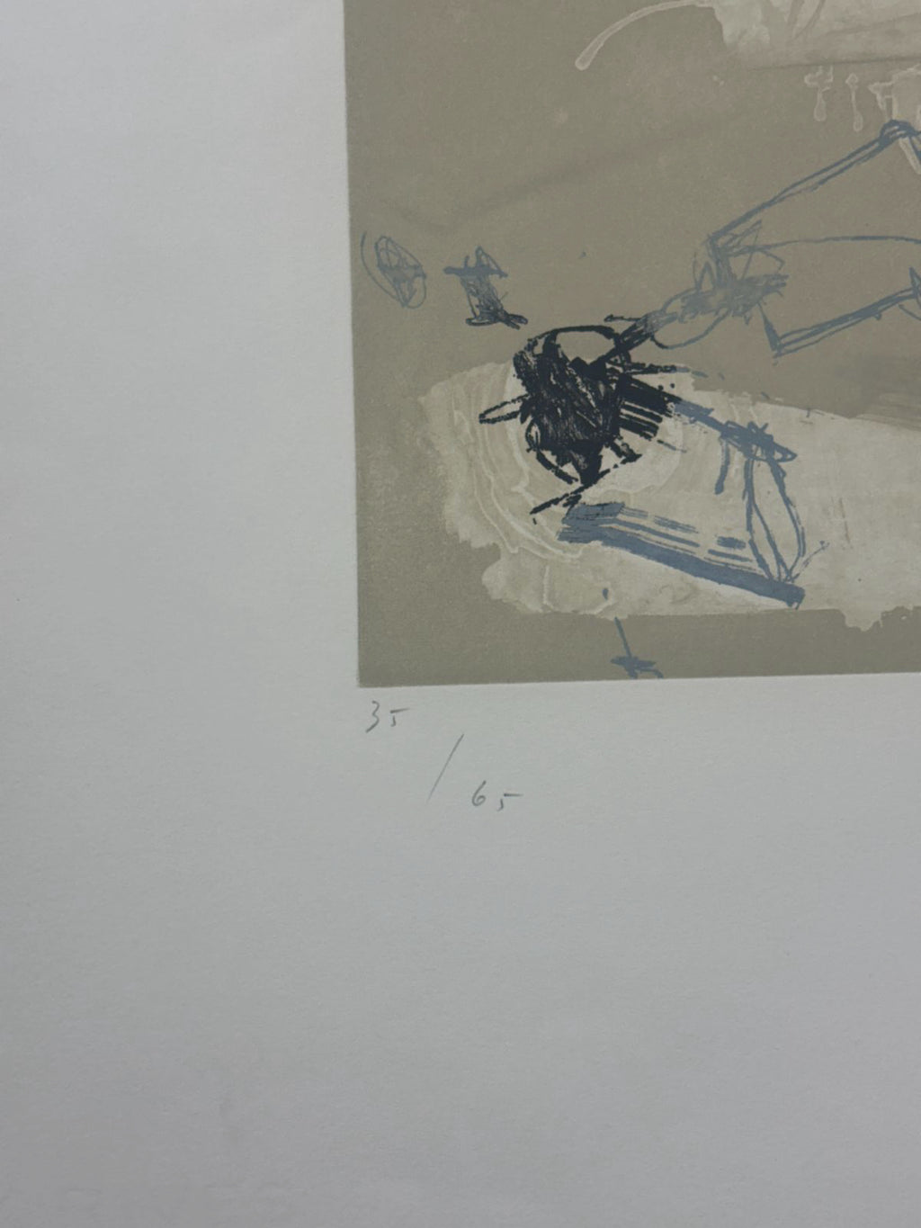 Joaquín Capa Eiriz "Gray Drawing" /65 Limited Signed Fine Wall Art, 56L x 76W cm