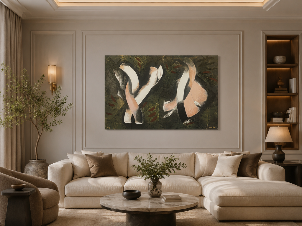 Nélida López Martínez "Verano Versus Noche" 2003 H.C. Limited Signed Art 68Lx98W
